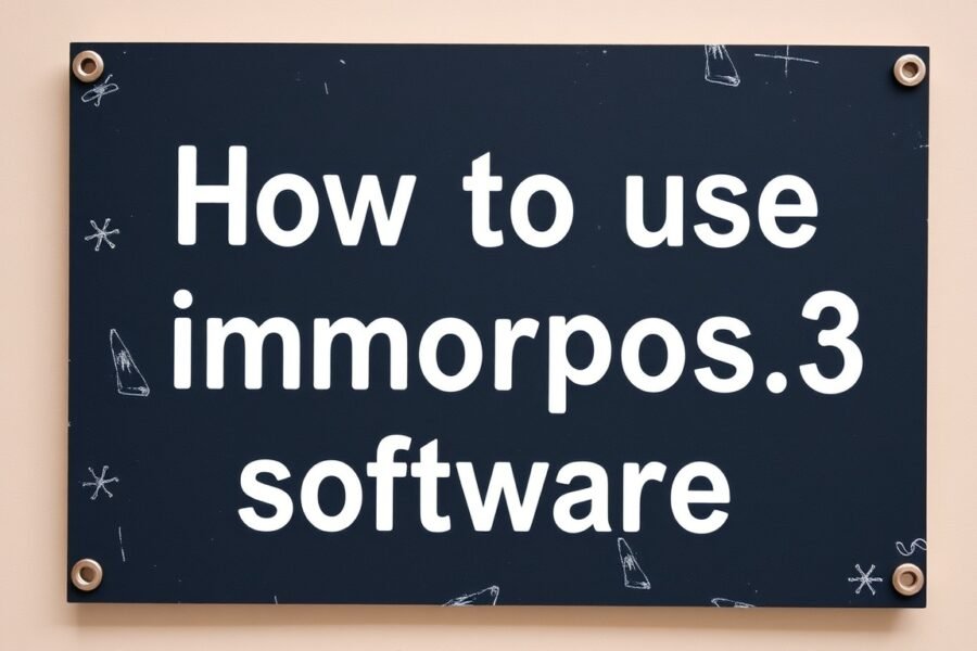 how to use immorpos35.3 software